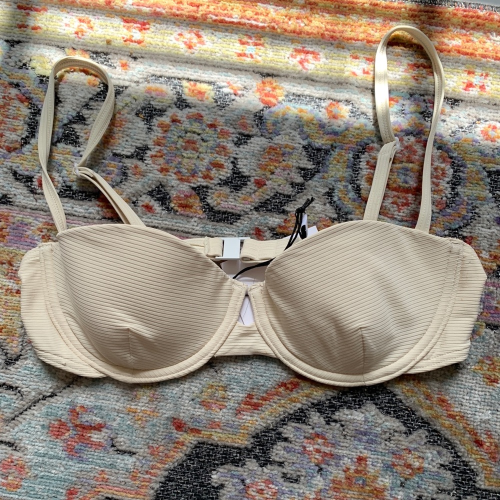 Onia, cream “dalia” bikini top